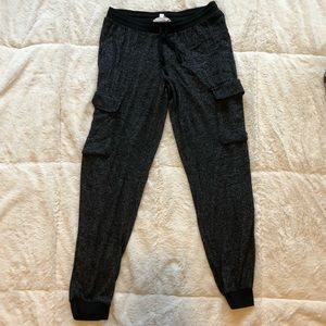 Heathered Black Joggers